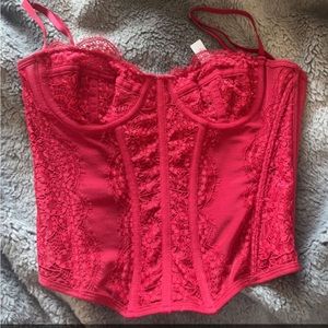 red urban corset top